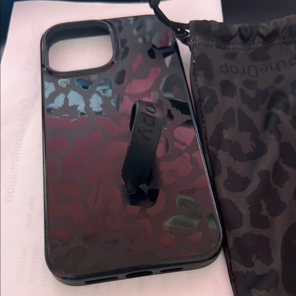 Loopy Case Black and Red Leopard Phone Case